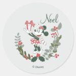 Yuletide Joy Minnie Noel Classic Round Sticker