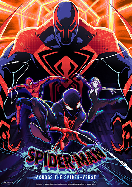 Across the Spider-verse animated Poster