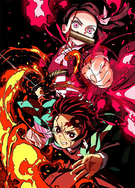 Action Demon-Slayer anime Poster