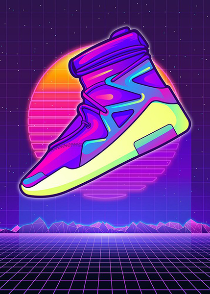 Air FOG Hypebeast Retrowave Sneaker Addict Poster