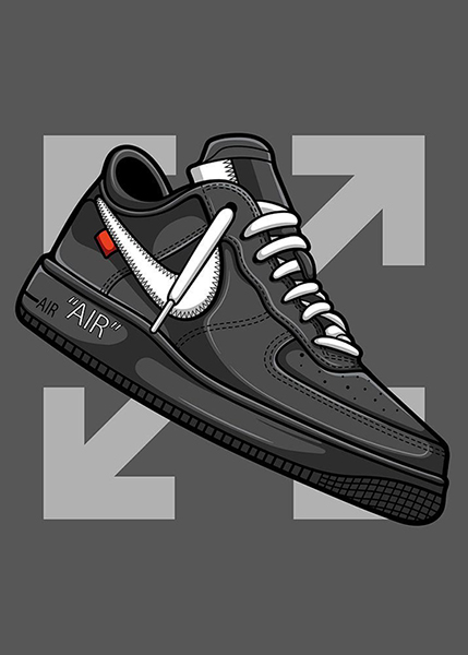 Air Force 1 Off White MoMA Sneaker Addict Poster