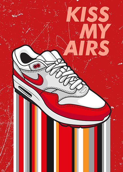 Air Max 1 86 OG Big Bubble Red Sneaker Poster