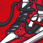 AJ 1 Retro High Off Red Chicago Poster