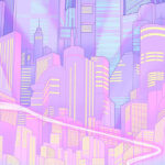 Akira Neo Tokyo City Pop Pastel Poster