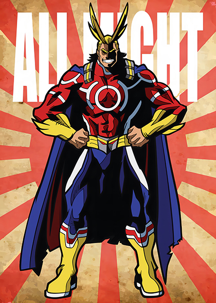 All Might Hero Boku No hero academia anime Poster