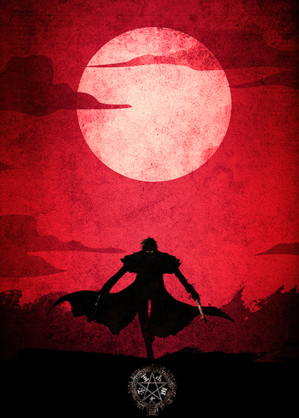 Alucard Vampire in Hellsing anime Poster