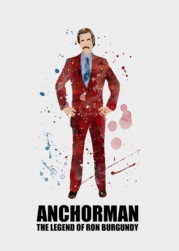 Anchorman Movie Minimalist Poster