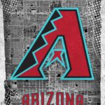 Arizona Diamondbacks Major Basketball League City Maps Crests Poster