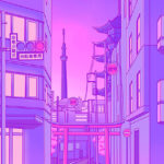 Asakusa Lights City Pop Pastel Poster