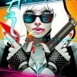 Atomic Blonde Pop art Poster