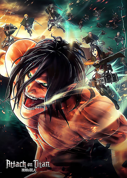 Attack on Titan Monster Charge Poster