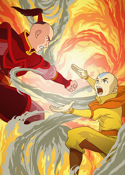 Avatar Zuko vs Aang Poster