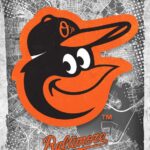 Baltimore Orioles Major Basketball League City Maps Crests Poster