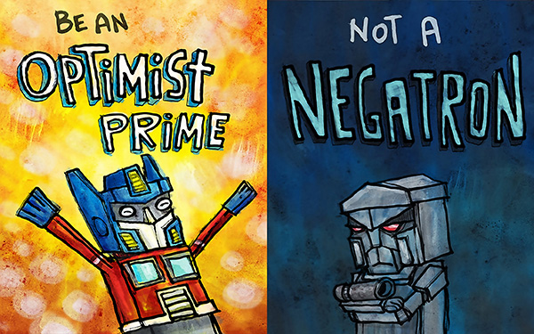 Be ab Optimist Prime Not a Negatron Transformers Poster