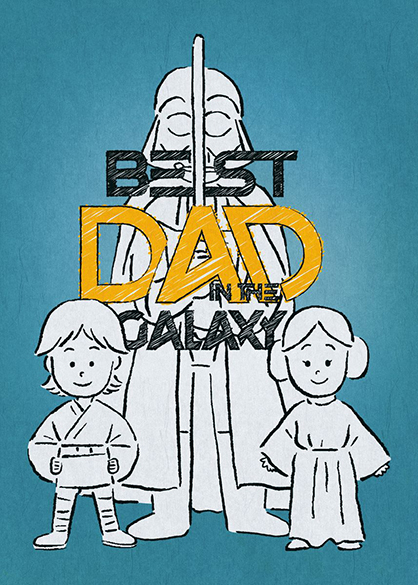 Best Dad in the Galaxy Darth Vader Star wars Poster
