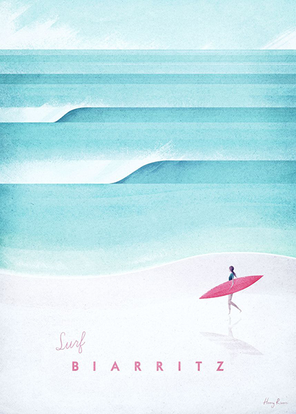 Biarritz France Minimalist Travel Poster