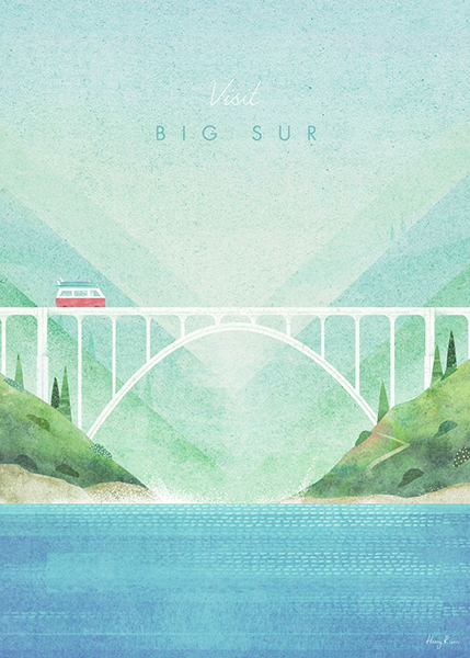 Big Sur United States of America Minimalist Travel Poster