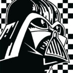 Black and White Darth Vader Star wars Poster
