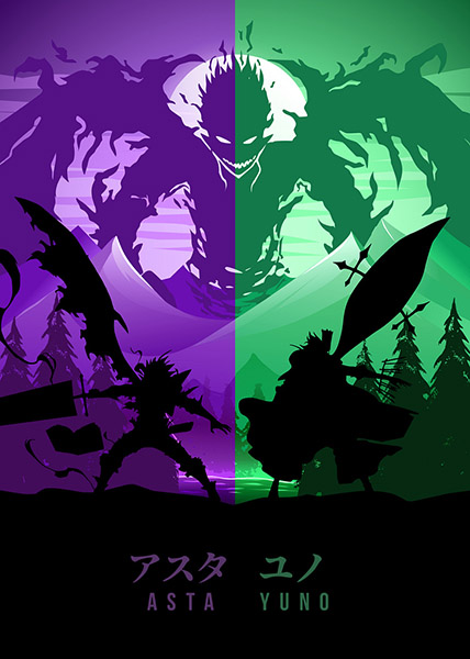 Black Clover Asta and Yuno Poster