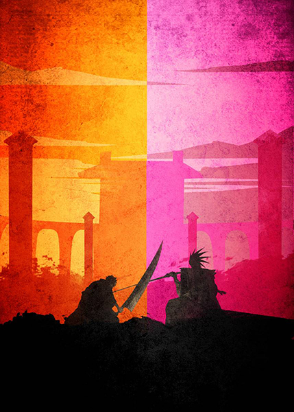 Bleach Ichigo Vs Zaraki Minimalist anime Poster
