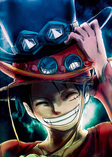 Brothers Sabo Luffy and Ace One Piece Poster