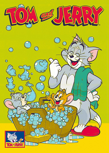 Bubble Bath Tom and Jerry Poster