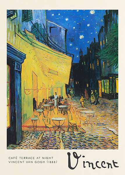 Cafe Terrace at Night Van Gogh 1883 Poster