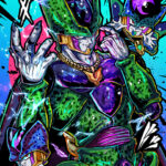 Cell and Frieza Dragon Ball Comic Poster