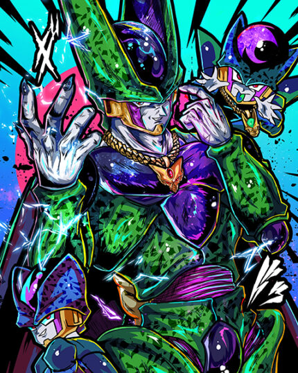 Cell and Frieza Dragon Ball Comic Poster