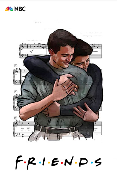 Chandler Bing and Joey Tribbiani Friends Poster