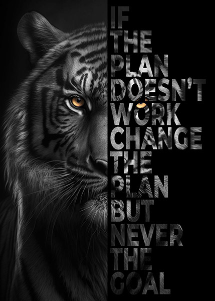 Change the plant not the goal animal motivational Poster