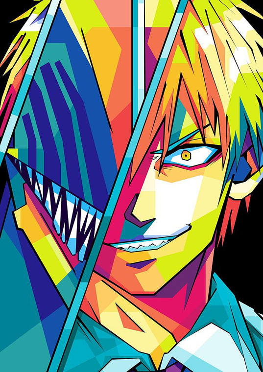 Chansaw Man Pop art Poster