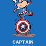 Chibi Captain America Poster