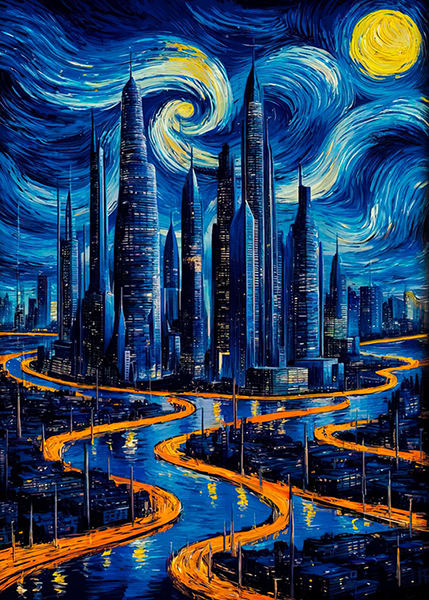 City of the Night Stars Poster