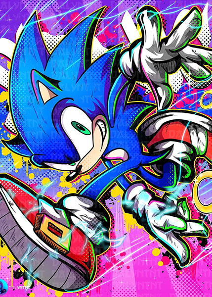 Classic Sonic the Hedgehog Comic Poster