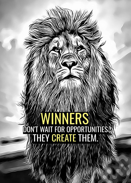 Create Opportunities animal motivational Poster