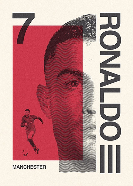 Cristiano Ronaldo Man UTD Football Sports Poster