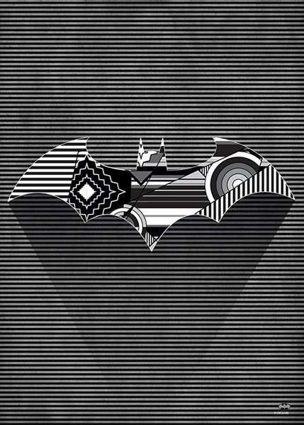 Cubist Bat Symbol of Hope Batman Poster