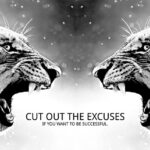 Cut out the Excuses animal motivational Poster