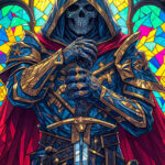 Dead Paladin Stained Glass Poster