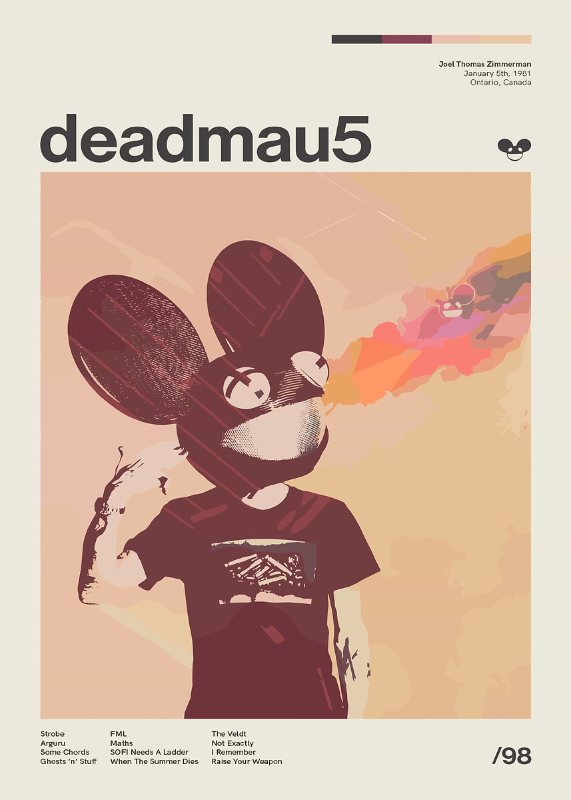 Deadmau5 Music Poster