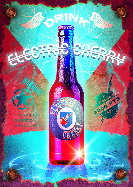 Electric Cherry Drink Poster