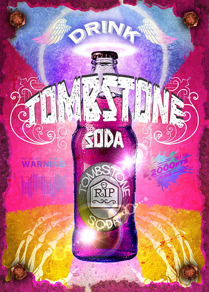 Tombstone Soda Drink Poster