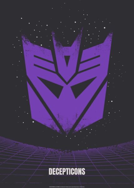 Decepticons Minimalistic Transformers Poster