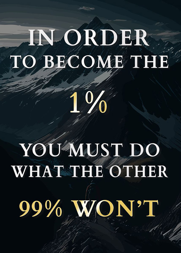 Do what others wont motivational Quote Poster