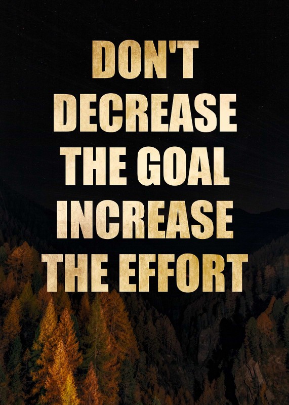 Dont Decrease The Goal Poster