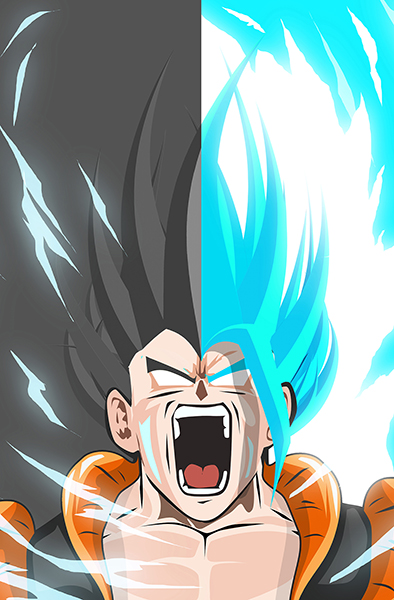 Dragon Ball Goku Saiyan x Blue art Poster