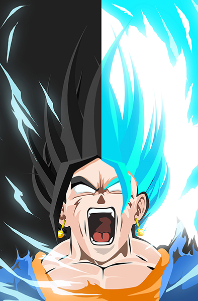 Dragon Ball Goku x Blue art Poster