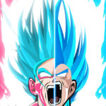 Dragon Ball Goku x Vegeta Super Saiyan Blue Poster
