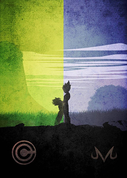 Dragon Ball Vegeta Trunks Minimalist anime Poster
